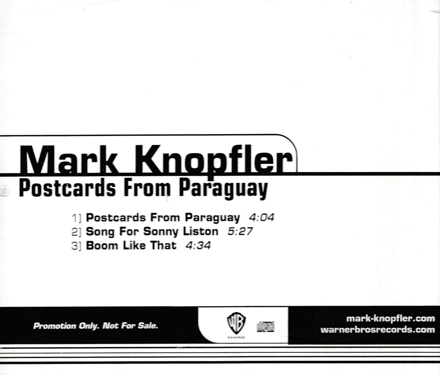 Mark Knopfler – Postcards from Paraguay – Promo CD-single
